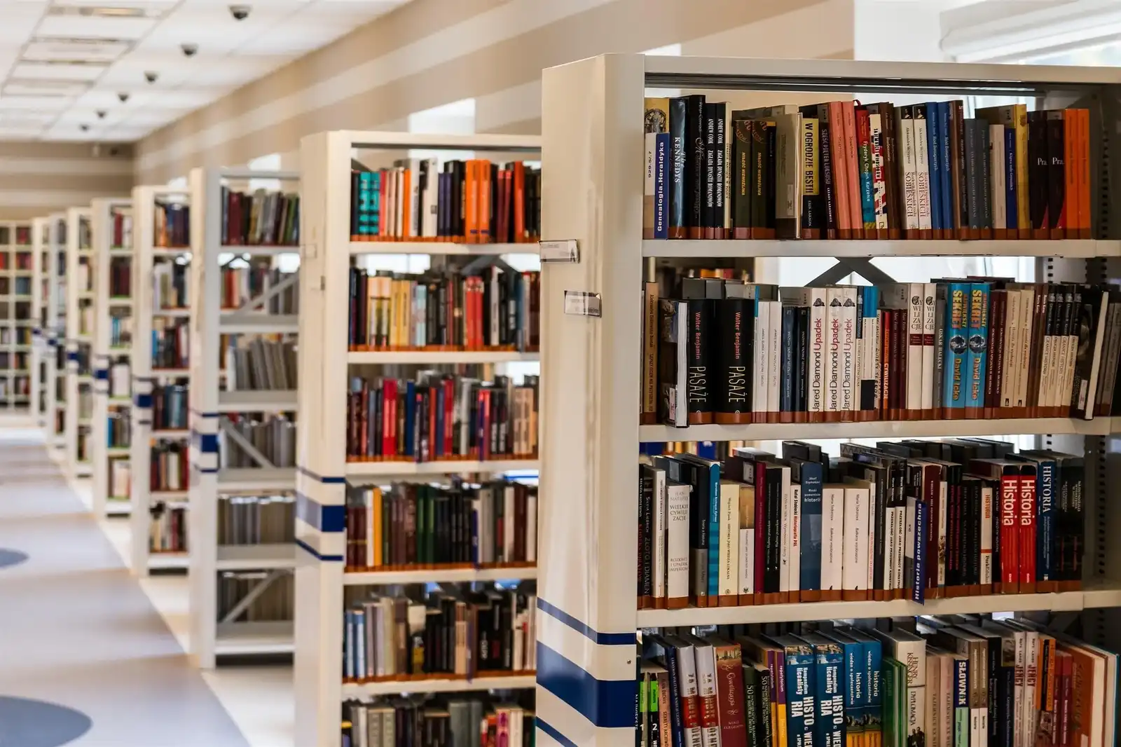 Library shelves