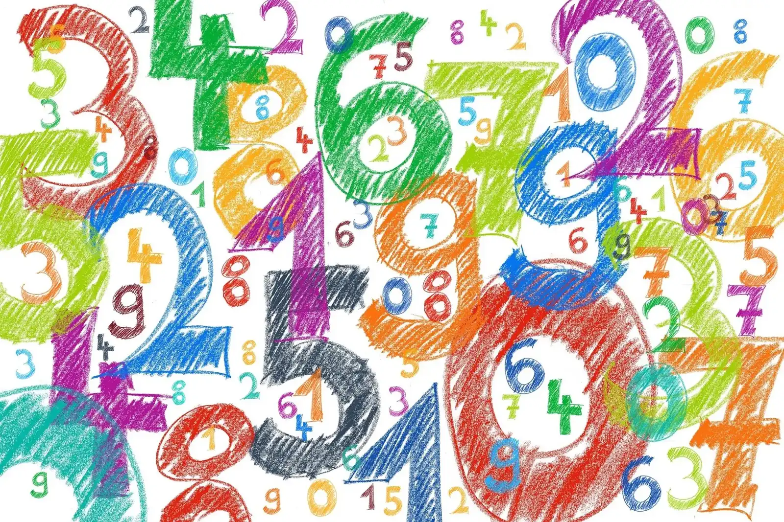 Colorful mathematics numbers