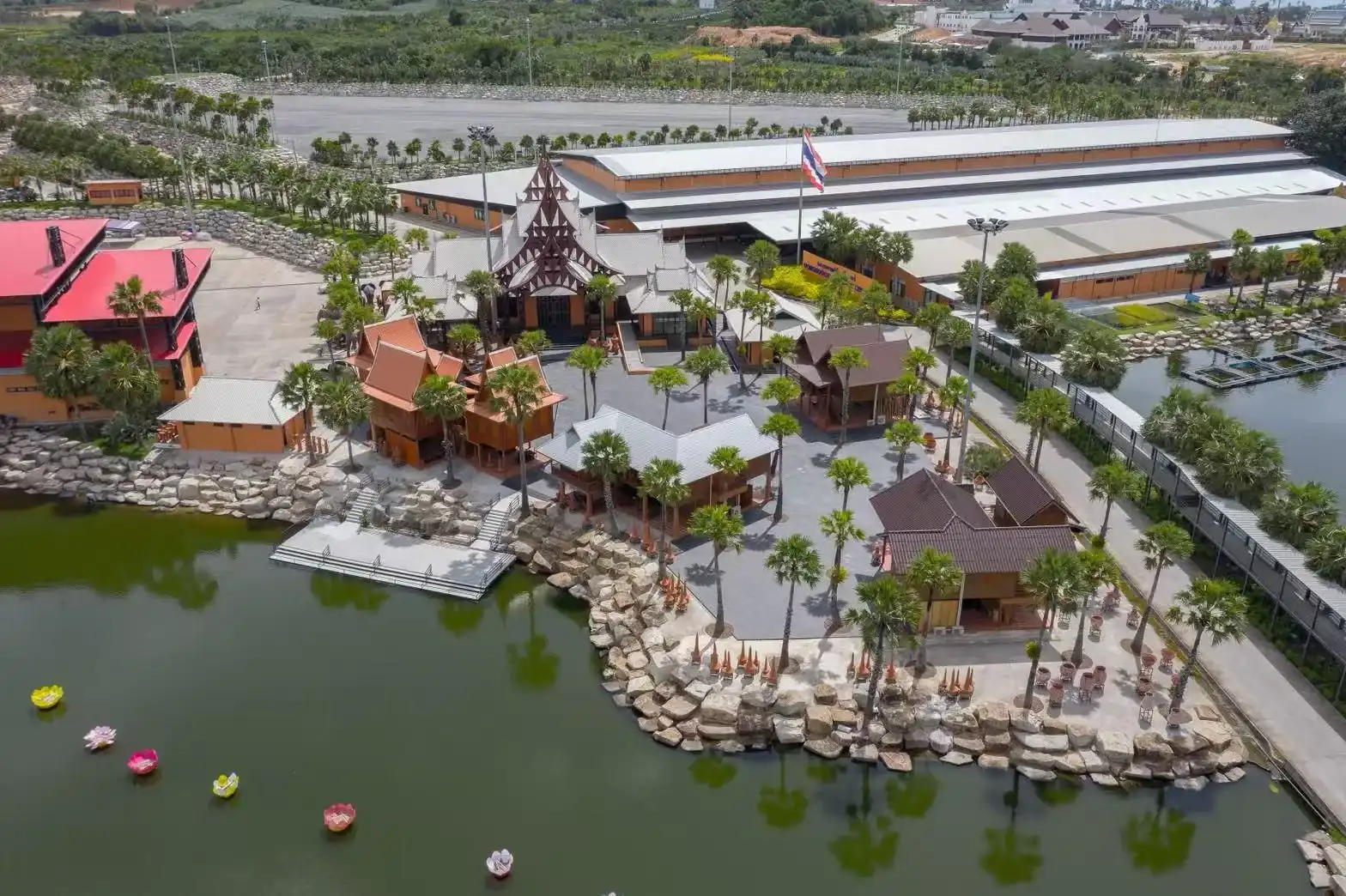 Aerial view of the Veritas campus
